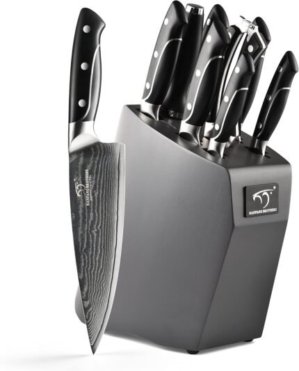Damascus Kitchen Knife Set